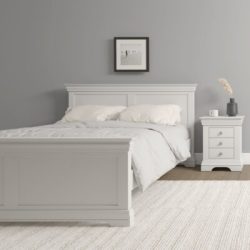 Bordeaux 4'6 Ivory Bed High Foot End