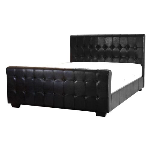 Dakar Button PU 6 Foot Bed Black