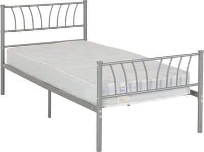 Harlow Single Metal Bed in Silver-04