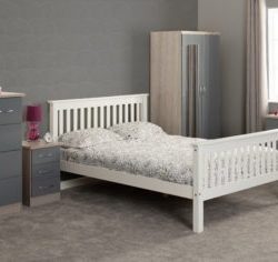 Monaco 4' Bed High Foot End in white