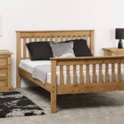 Monaco 5'0 Bed High Foot End in Waxed Pine