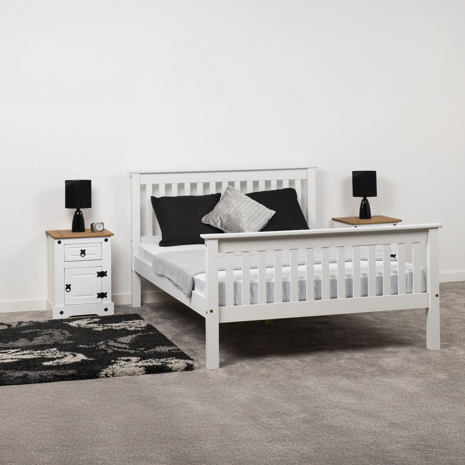 Monaco 5' King Bed Frame - High Foot End